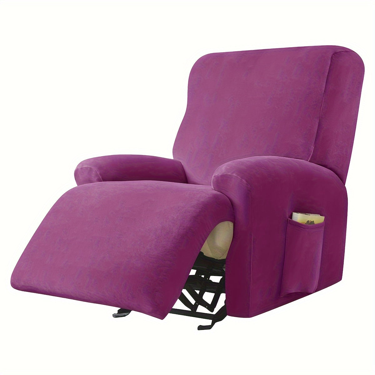 Housse de canapé extensible en velours à housses séparées pour fauteuil, visuel produit