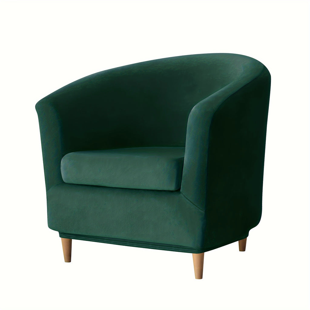 Housse de canapé extensible en polaire en fils teints, housse posée