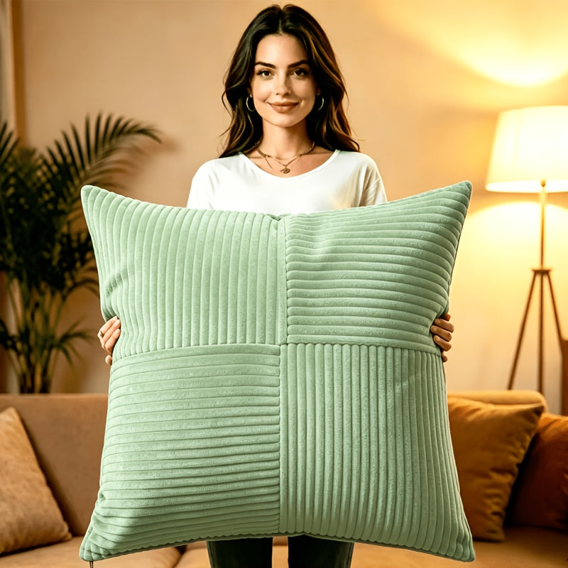 Housse de coussin en polyester à fermeture éclair, vue d'ensemble Image