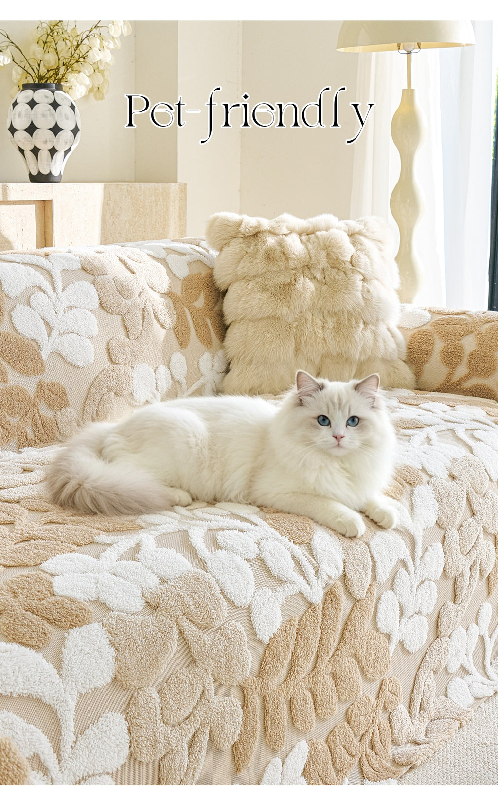 Housse de canapé épaisse en velours jacquard, visuel produit