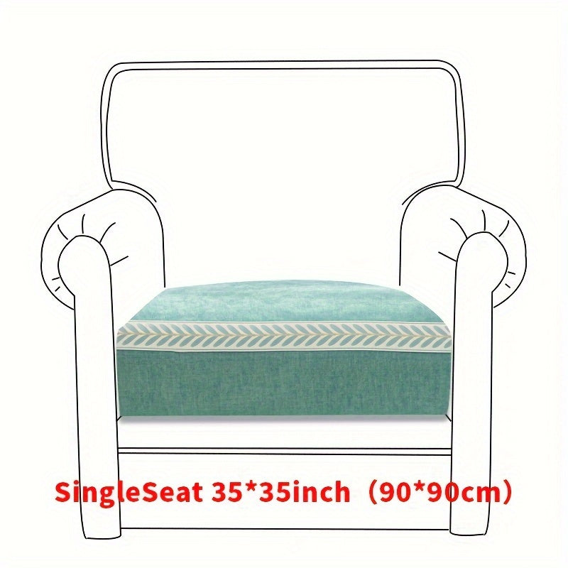 Housse de coussin en chenille antidérapante à housses séparées, vue de dos