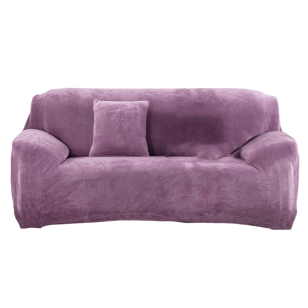 Housse de canapé épaisse extensible en peluche, vue de dos