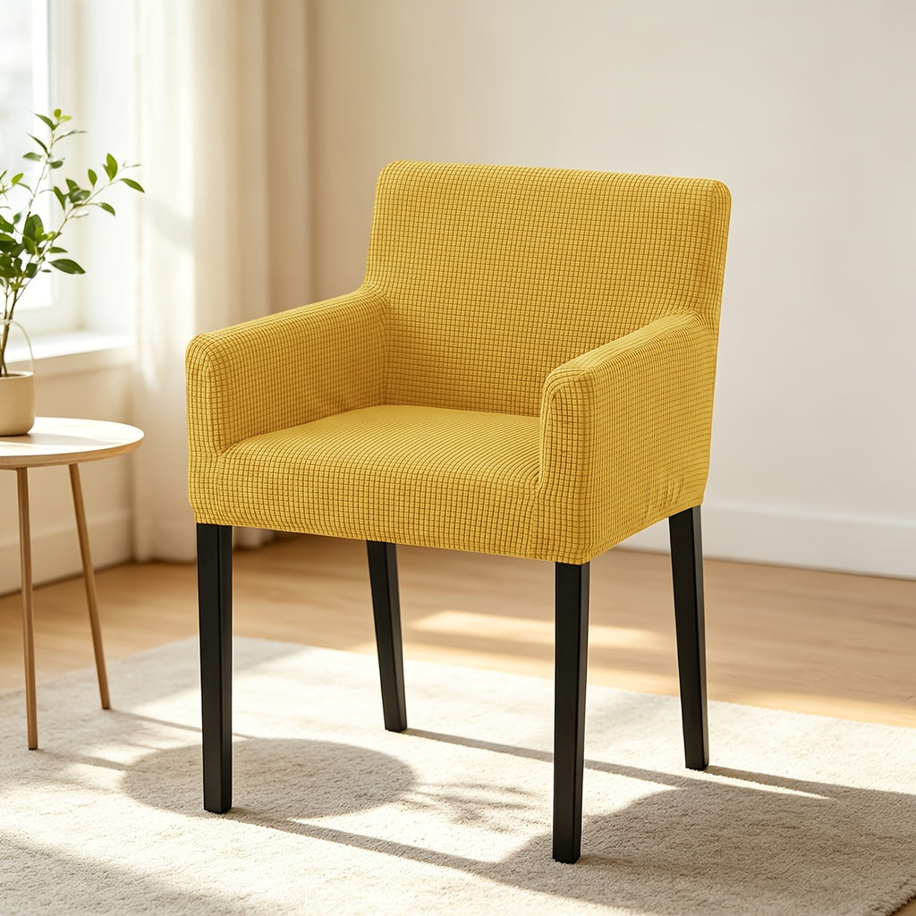 Housse de chaise épaisse extensible en velours côtelé jacquard