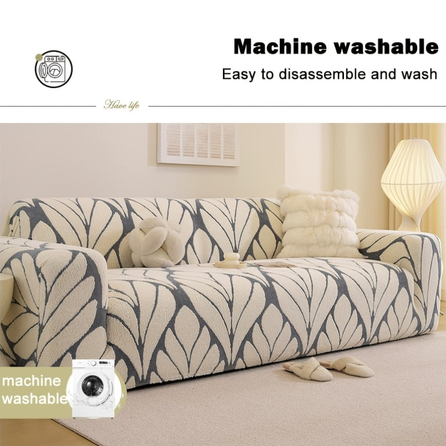 Housse de canapé extensible en velours d'esprit bohème, visuel produit