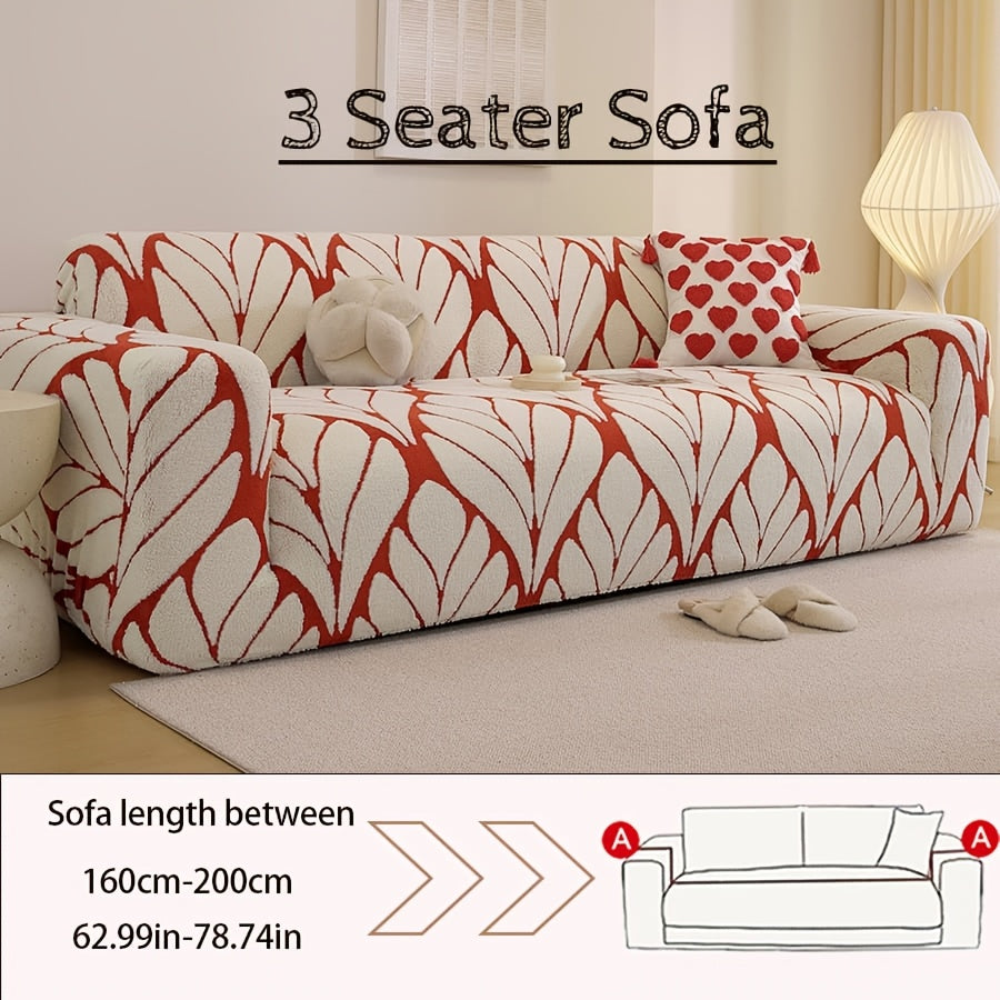 Housse de canapé extensible en velours d'esprit bohème, tissu de 250 à 300 g/m²