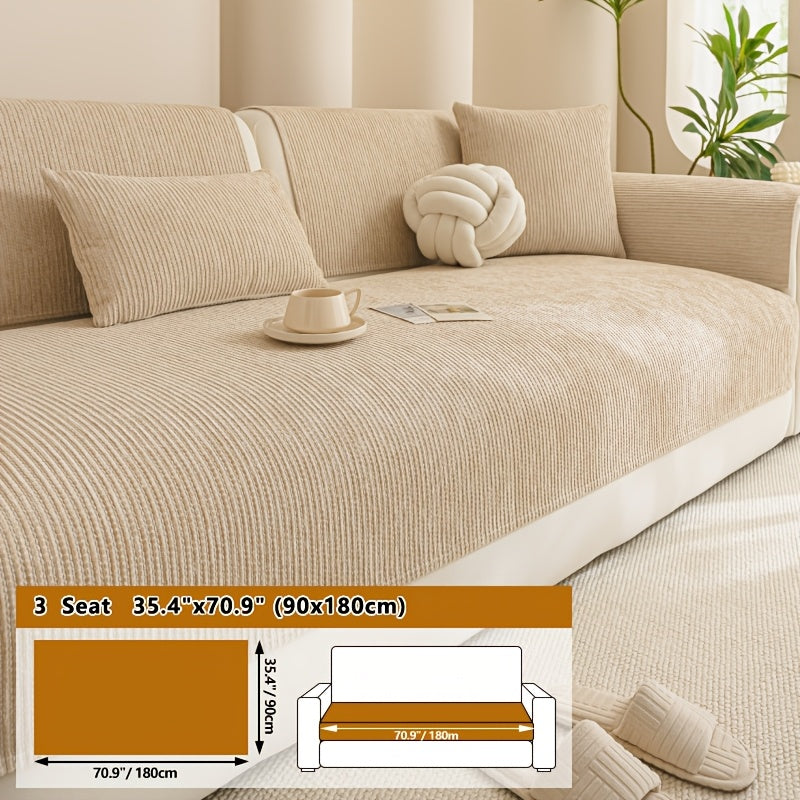 Housse de coussin en chenille en fils teints, tissu de 300 à 350 g/m²