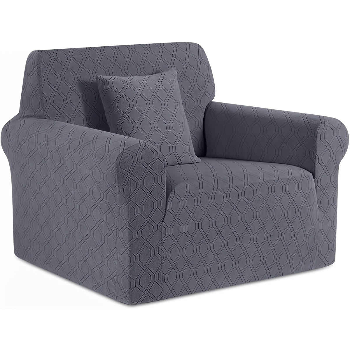 Housse de canapé épaisse extensible en polaire jacquard à housses séparées — détail de la matière : polaire Image