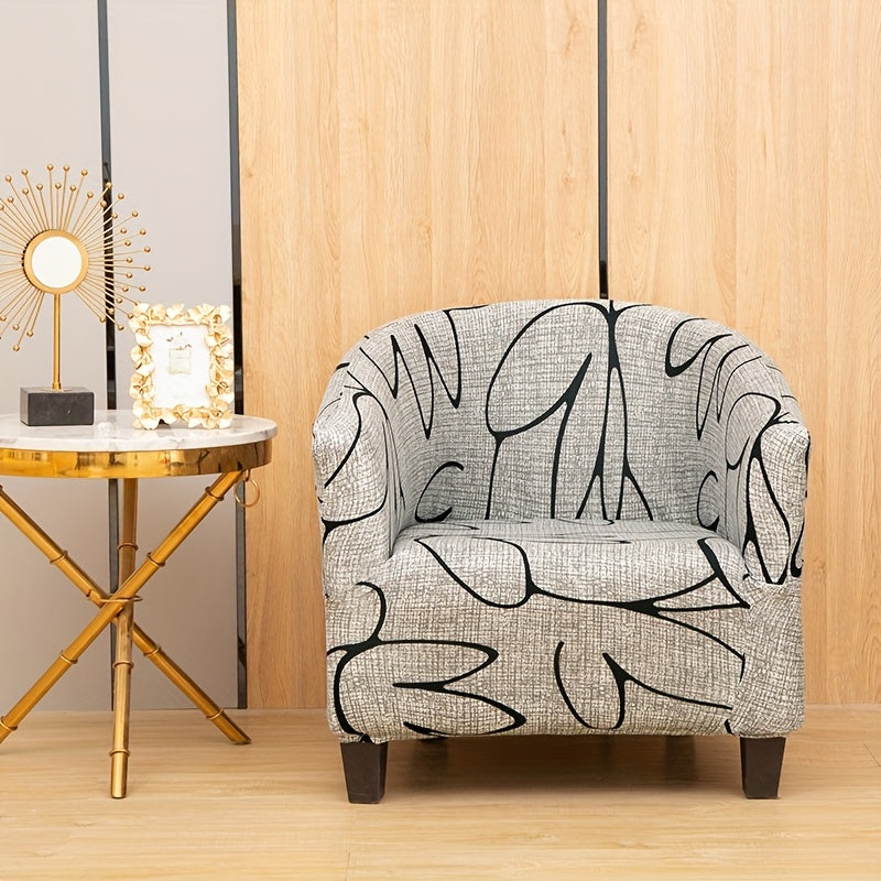 Housse de canapé extensible en fibre de lait à motif géométrique pour fauteuil, housse posée