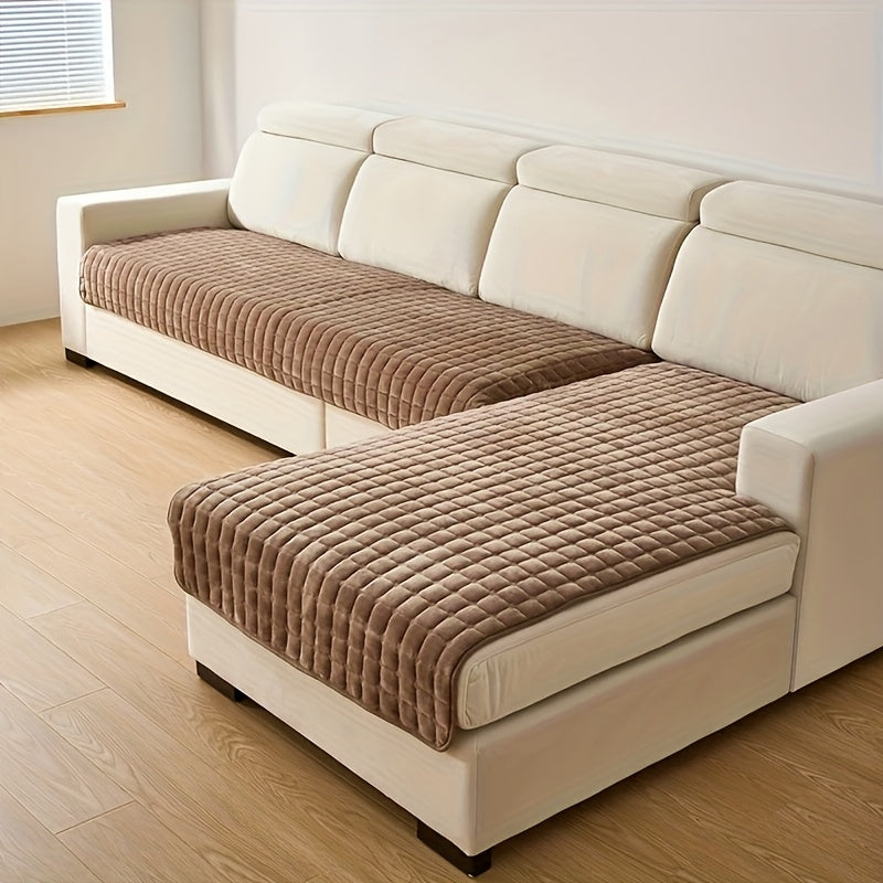 Housse de canapé matelassée d'esprit vintage — détail de la matière : polyester Image