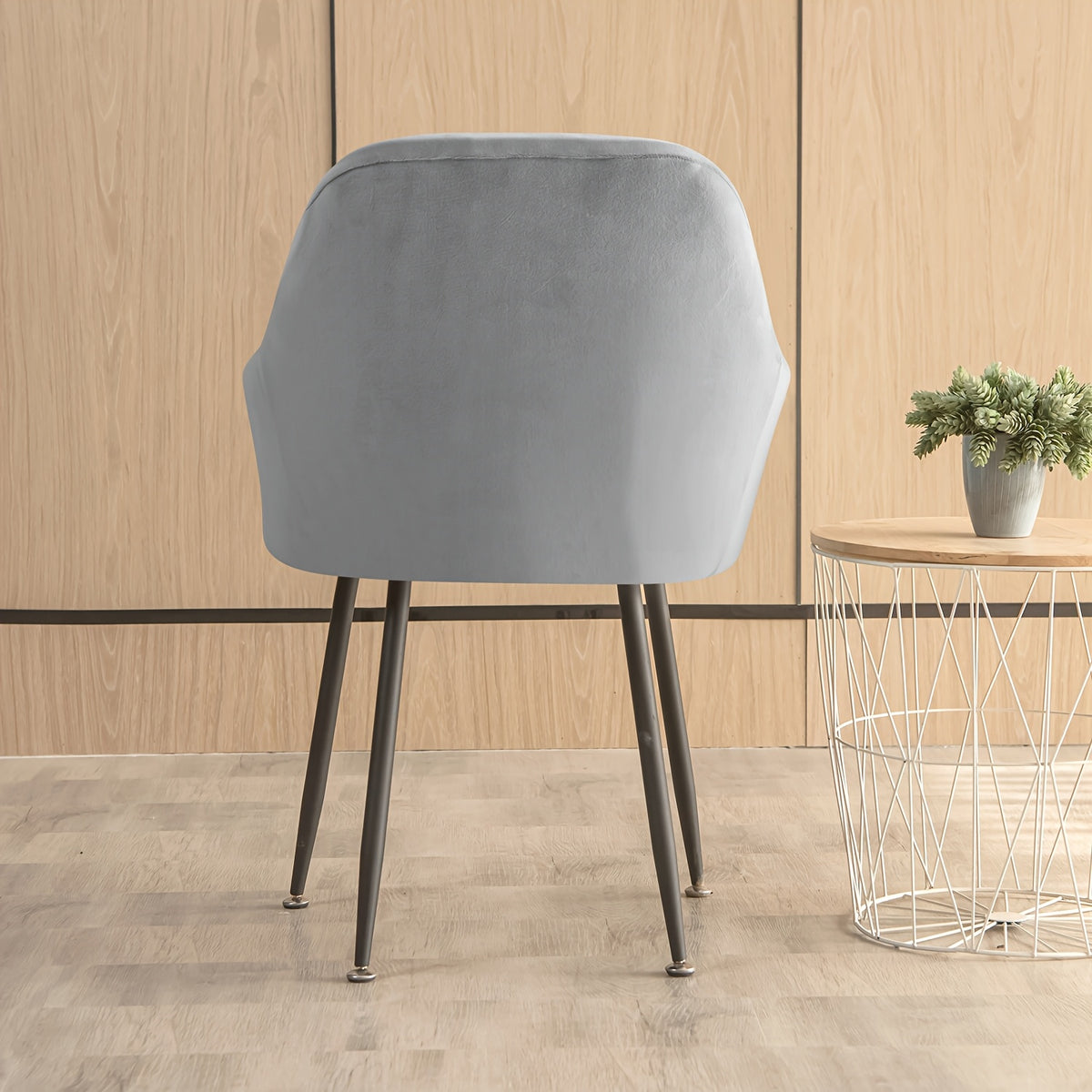Housse de chaise épaisse extensible en velours, housse posée