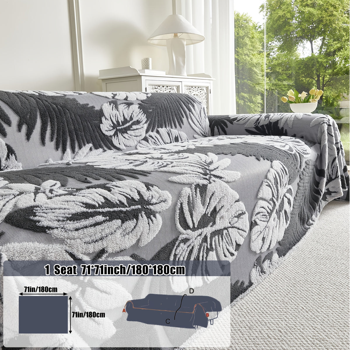 Housse de canapé épaisse en velours antidérapante, compatible fauteuil, canapé deux places, canapé trois places Image