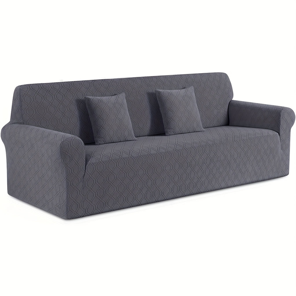 Housse de canapé épaisse extensible en polaire jacquard à housses séparées, tissu de 200 à 250 g/m²