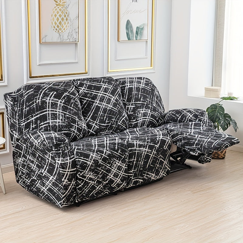 Housse de fauteuil extensible en fibre de lait avec poche de rangement, housse posée