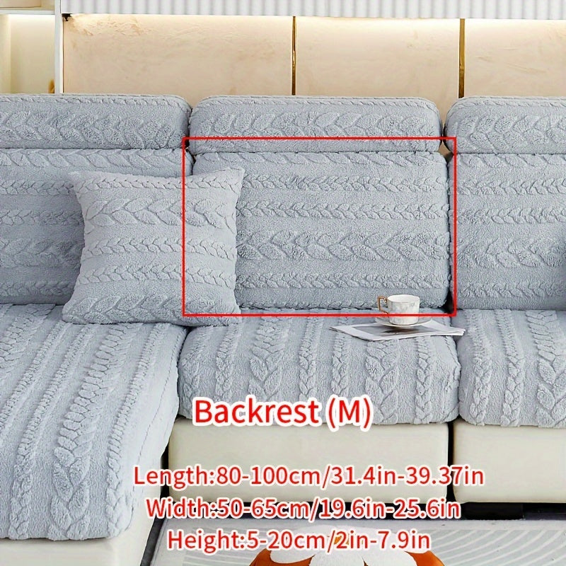 Housse de canapé extensible en velours jacquard antidérapante à housses, housse posée