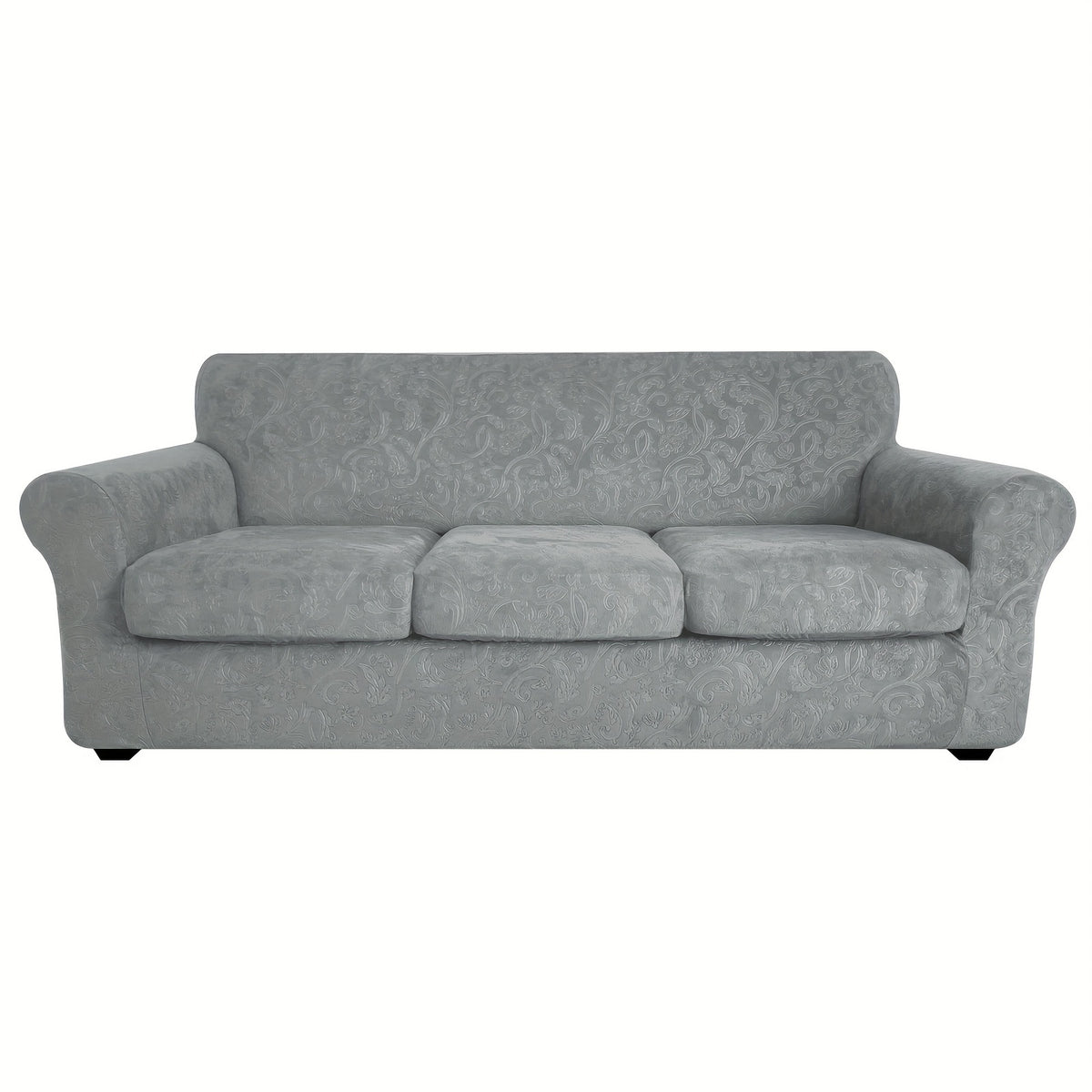 Housse de canapé extensible en polaire jacquard antidérapante à housses, vue de dos