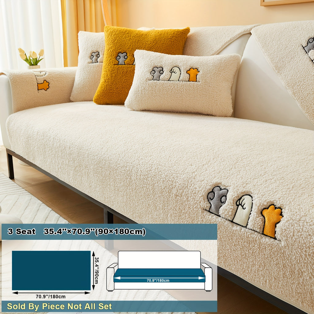 Housse de canapé épaisse en polyester antidérapante à housses séparées, tissu de 400 à 450 g/m²