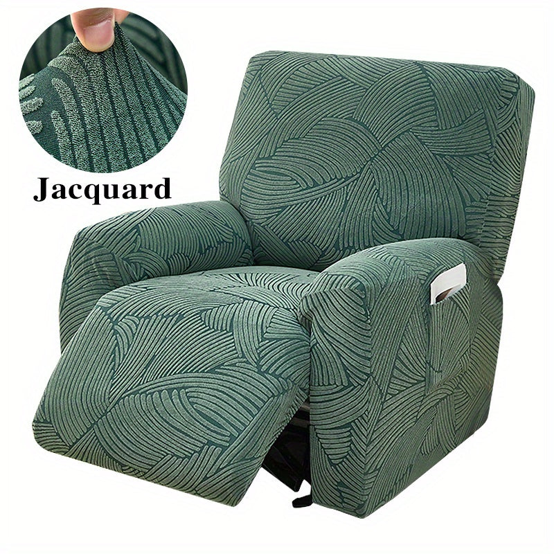 Housse de canapé extensible en jacquard avec poche de rangement, mise en situation