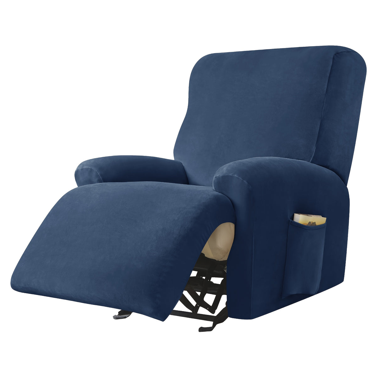Housse de canapé extensible en velours, housse posée