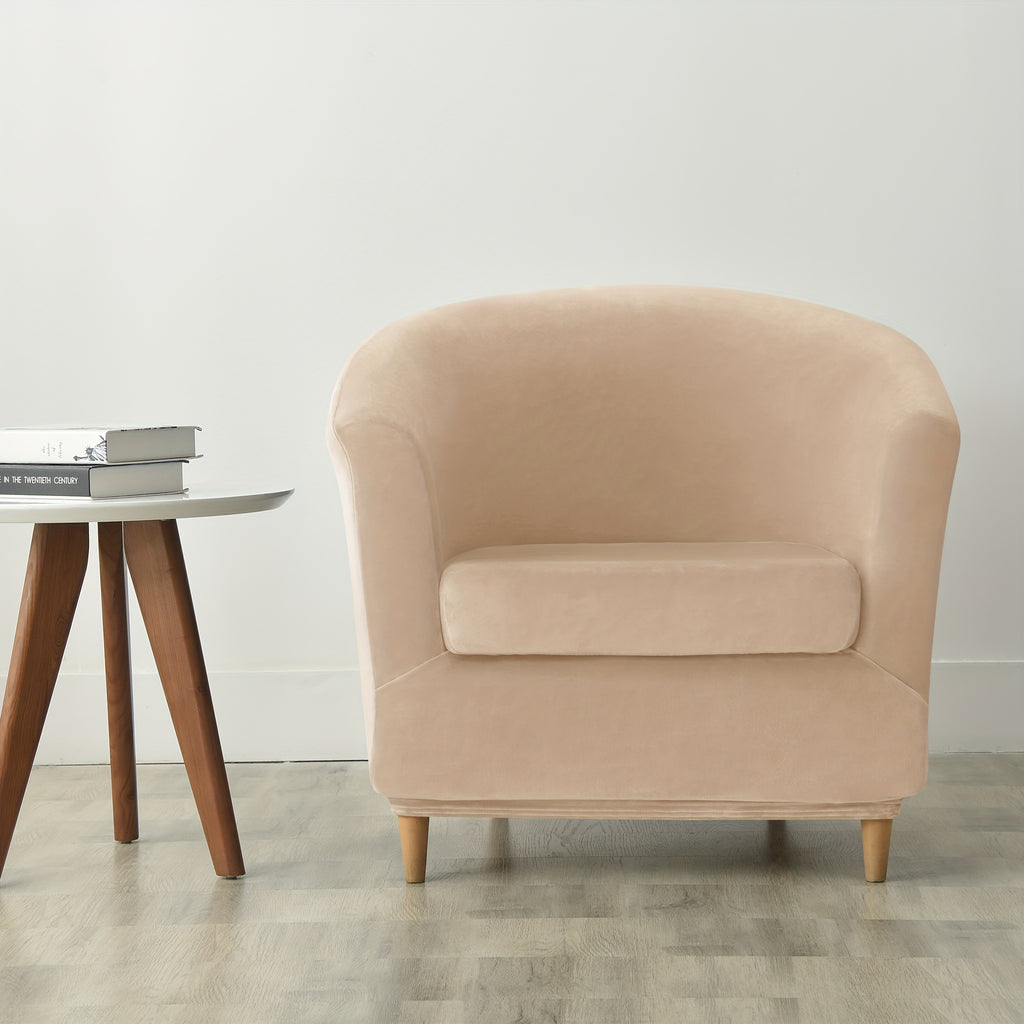 Housse de canapé extensible en velours à housses séparées pour fauteuil
