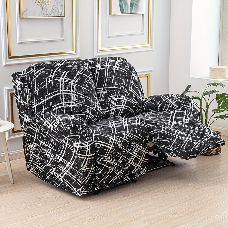 Housse de fauteuil extensible en fibre de lait avec poche de rangement, détail de la finition