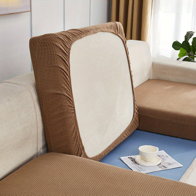 Housse de coussin extensible en polaire matelassée, autre coloris