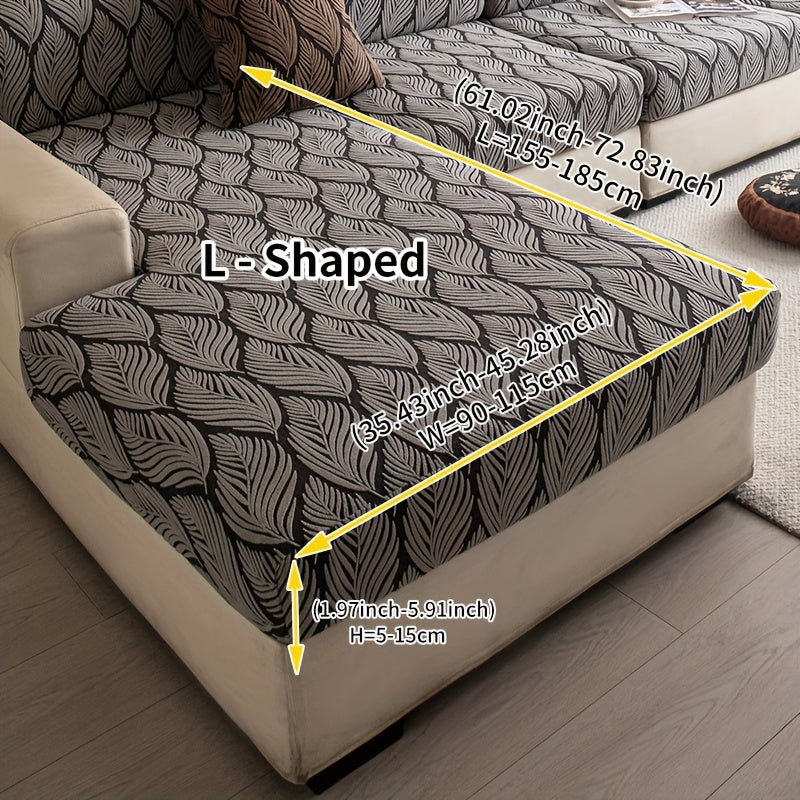 Housse de canapé en polaire jacquard antidérapante d'esprit bohème, gros plan sur le tissu