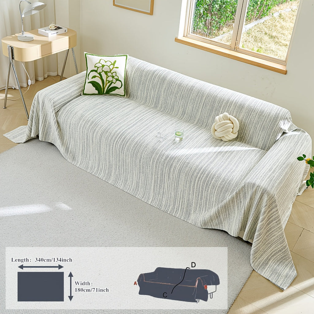 Housse de canapé, gros plan sur le tissu