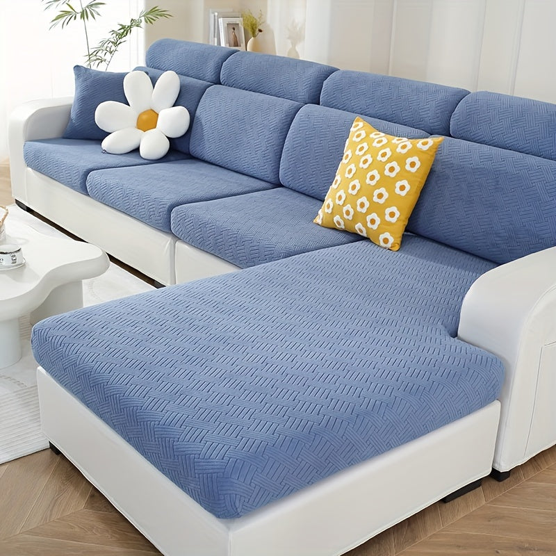 Housse de canapé épaisse extensible en polaire jacquard anti-griffes