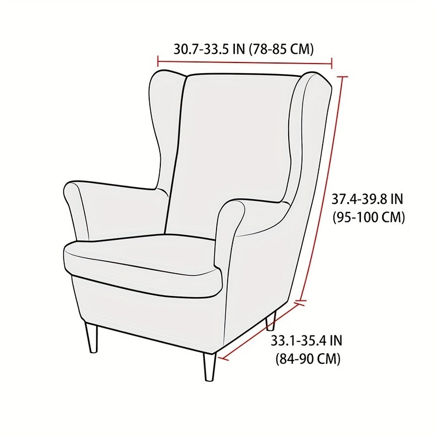 Housse de fauteuil extensible en jacquard, détail de la finition