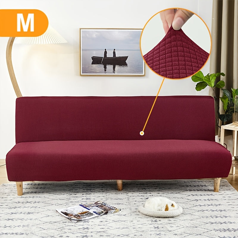 Housse de canapé extensible en polaire jacquard à maille gaufrée, détail de la finition