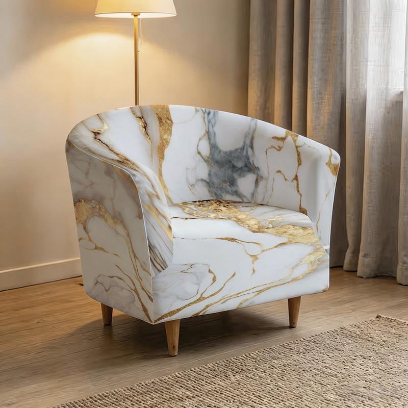 Housse de canapé légère extensible en fibre de lait matelassée à motif, gros plan sur le tissu