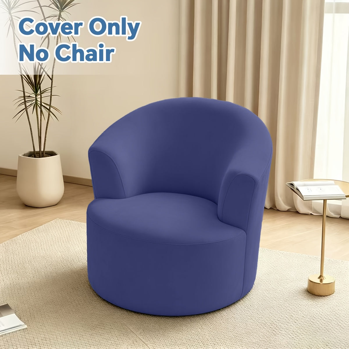 Housse de chaise légère extensible en fibre de lait pour fauteuil, détail de la finition