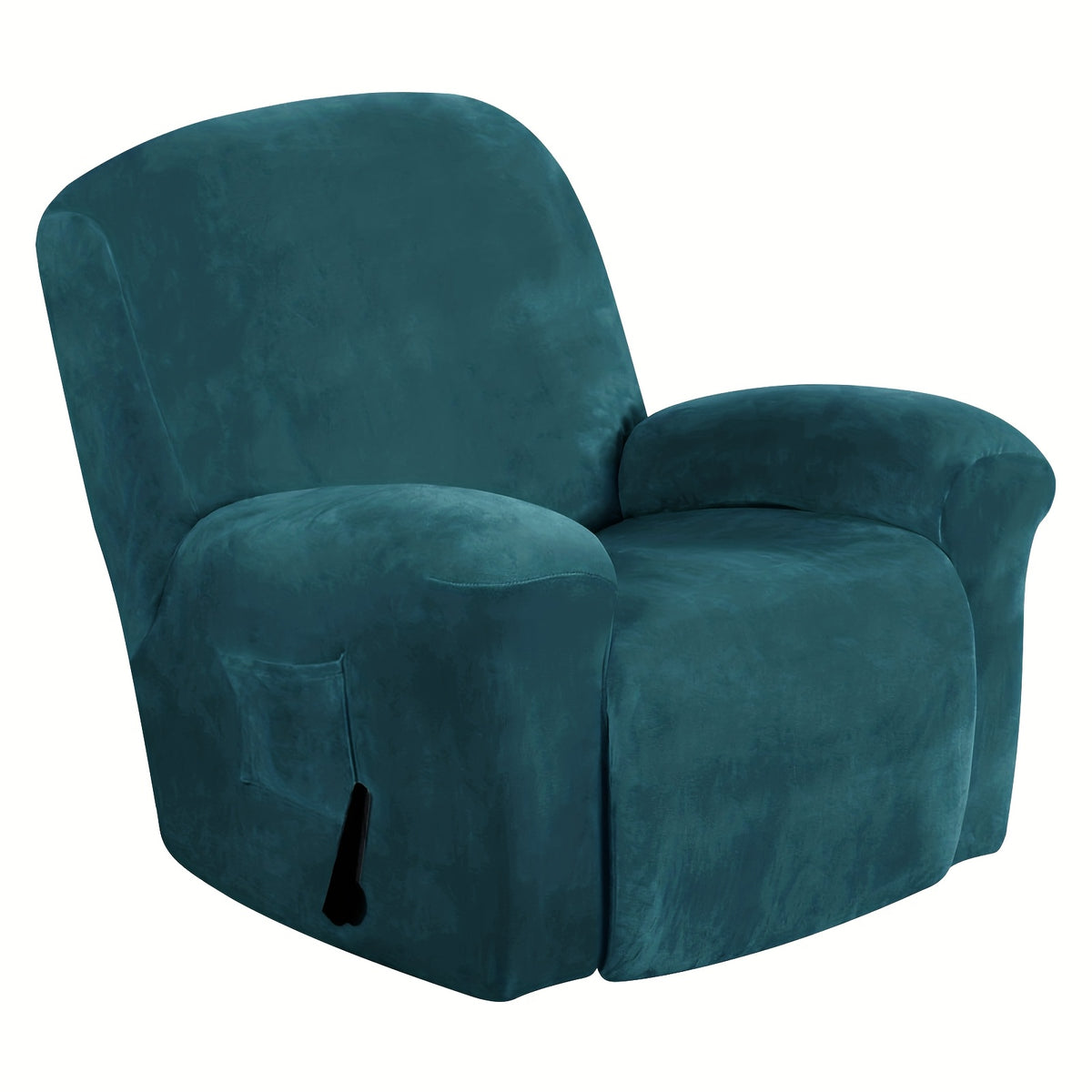 Housse de fauteuil épaisse extensible en velours, housse posée