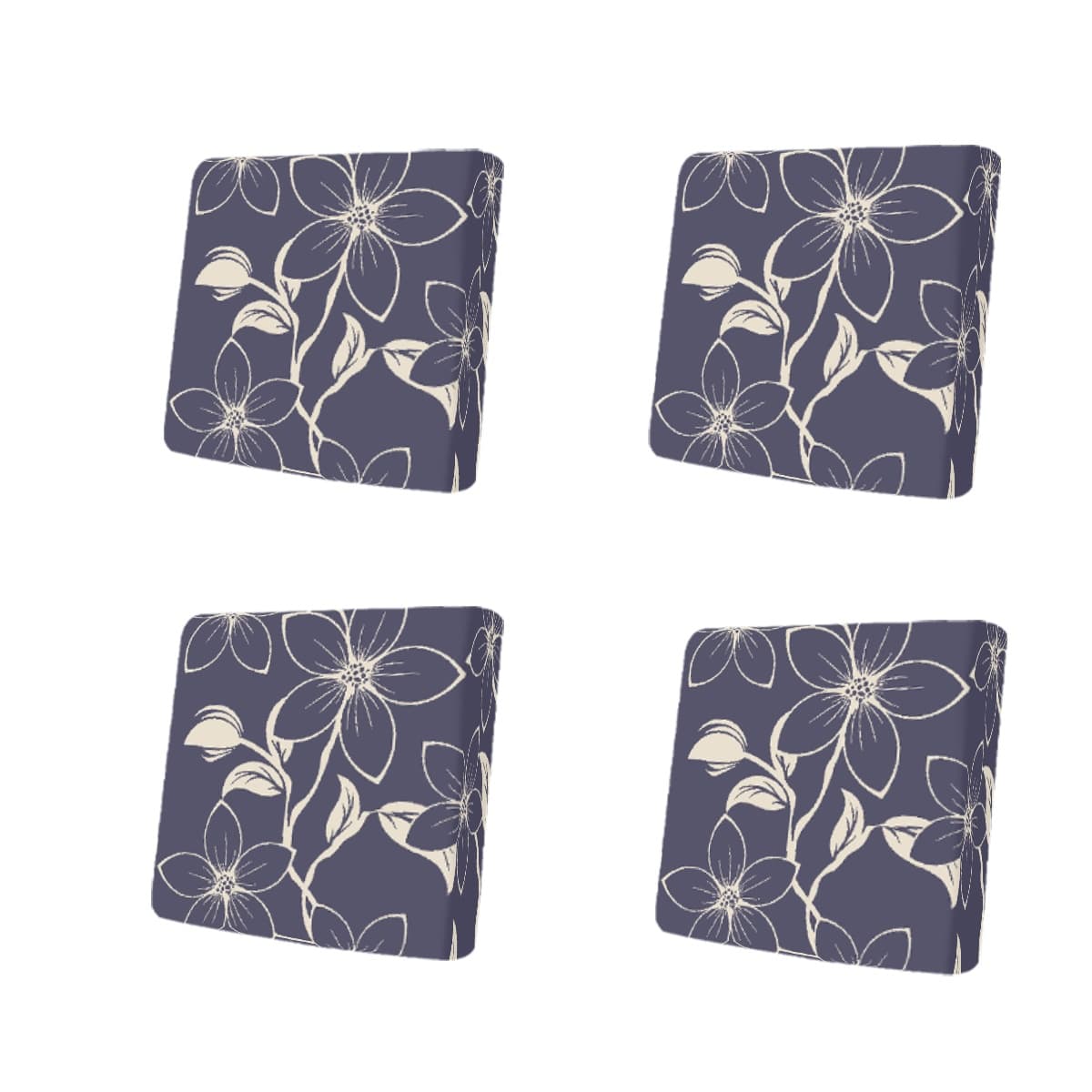 Housse de canapé en fibre de lait imprimée à motif fleuri — détail de la matière : fibre de lait