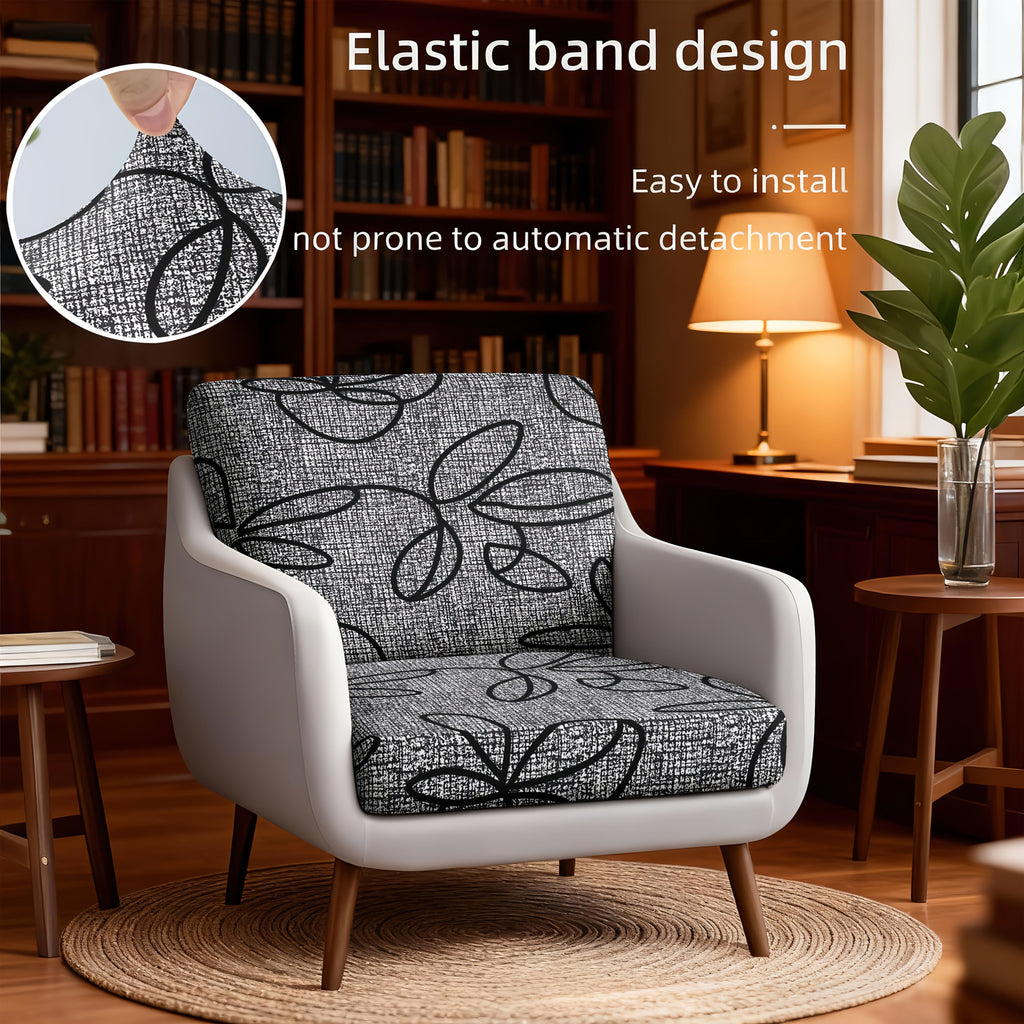 Housse de canapé légère extensible en fibre de lait imprimée à motif fleuri, tissu de 120 à 140 g/m²