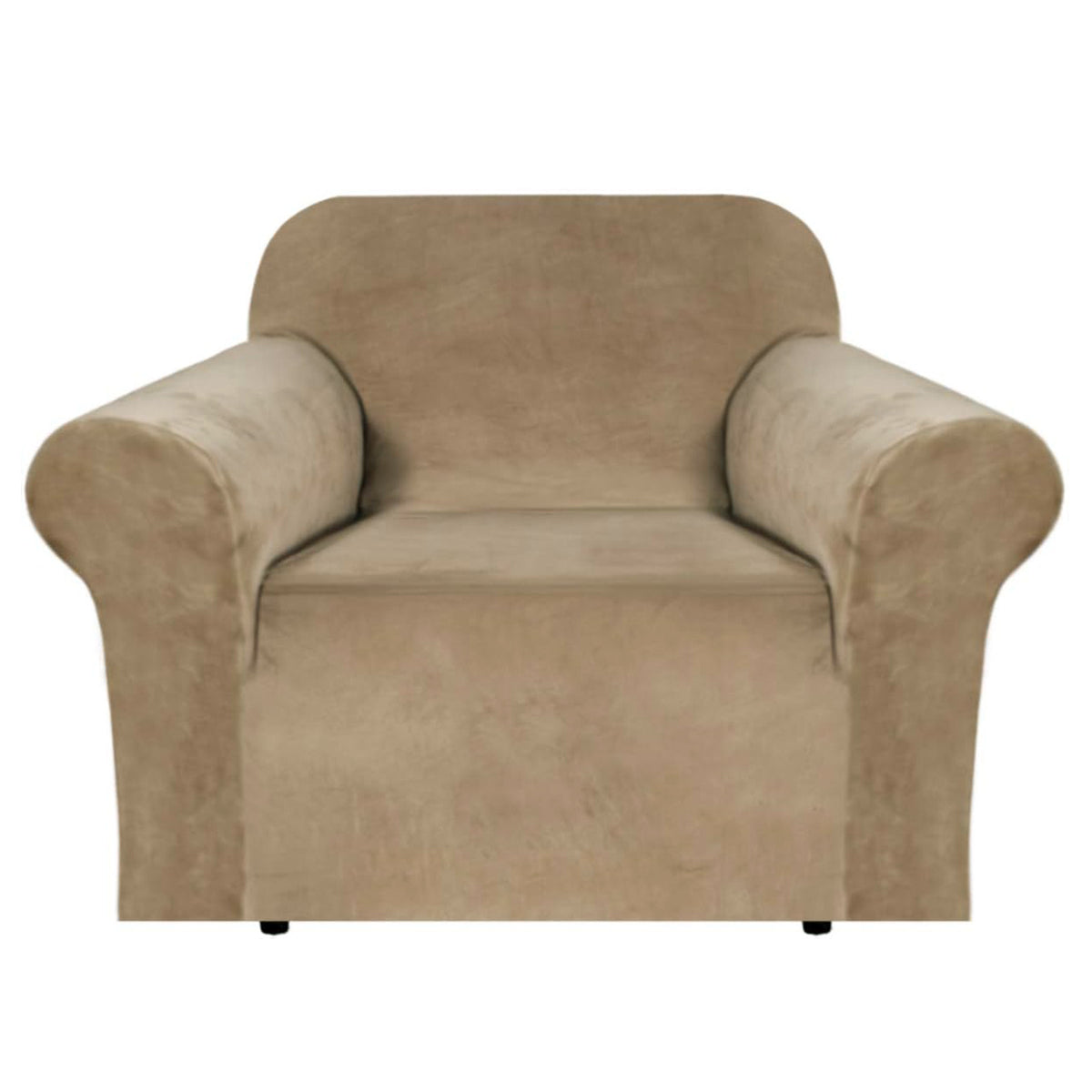 Housse de canapé épaisse extensible en velours pour fauteuil, mise en situation