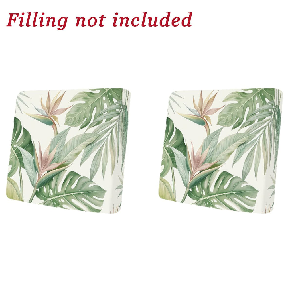 Housse de canapé en fibre de lait à motif tropical — détail de la matière : fibre de lait