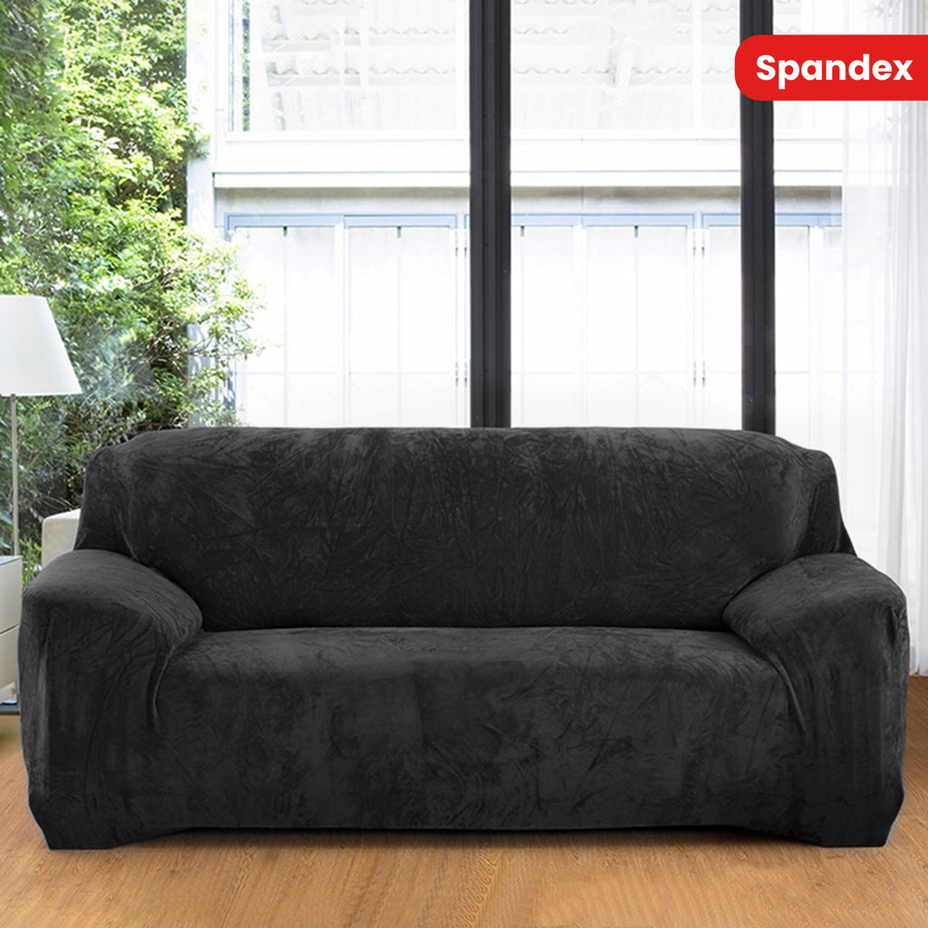 Housse de canapé épaisse extensible en peluche, visuel produit