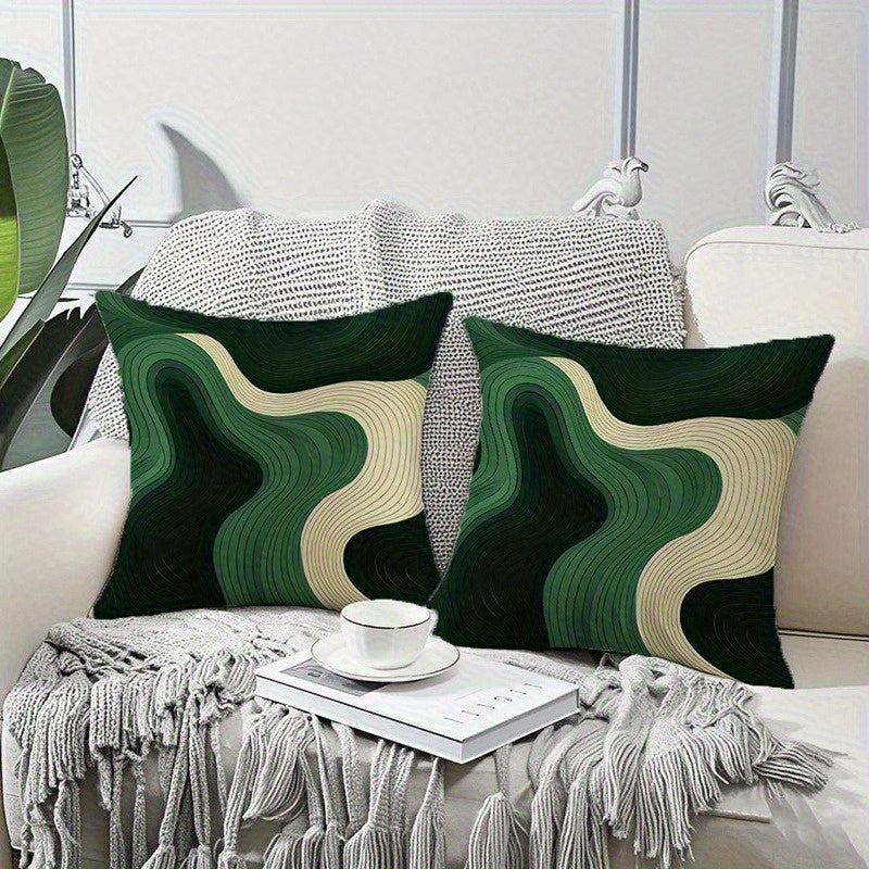 Housse de canapé en polyester imprimée à motif géométrique, vue d'ensemble Image