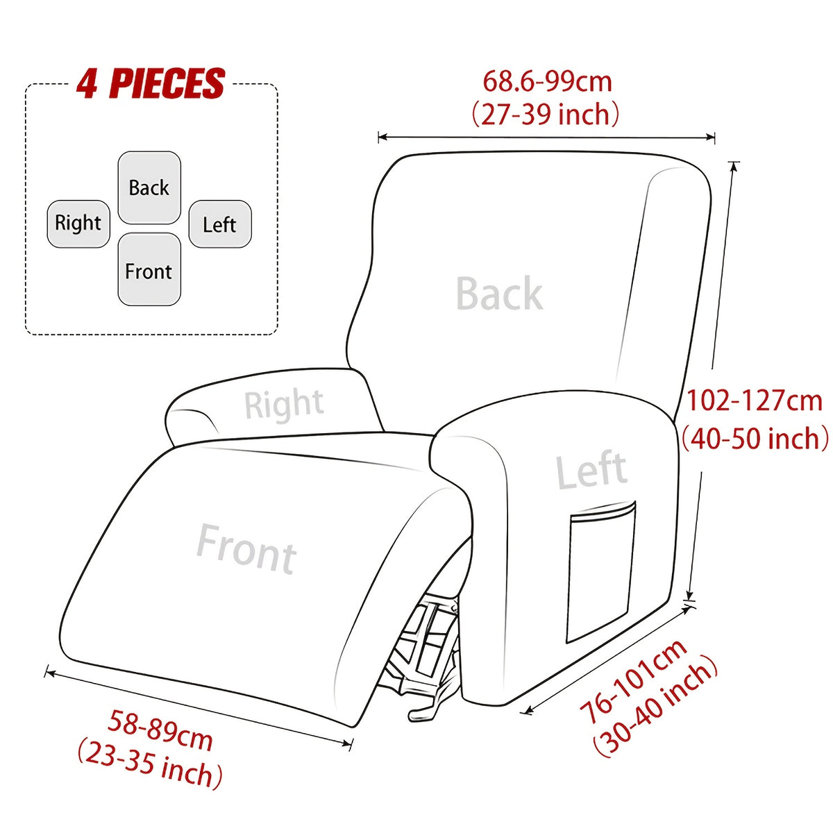Housse de canapé extensible en velours côtelé jacquard pour fauteuil, mise en situation