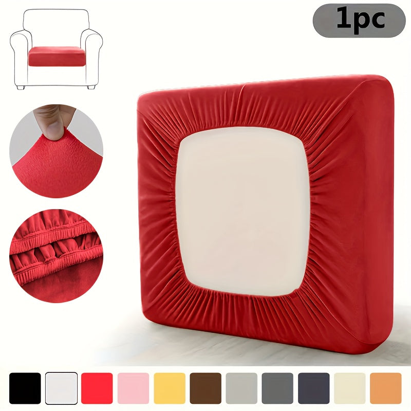 Housse de coussin extensible en velours pour fauteuil, mise en situation