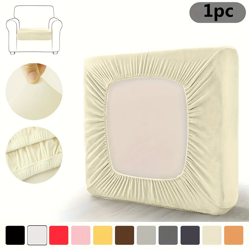 Housse de coussin extensible en velours pour fauteuil, gros plan sur le tissu