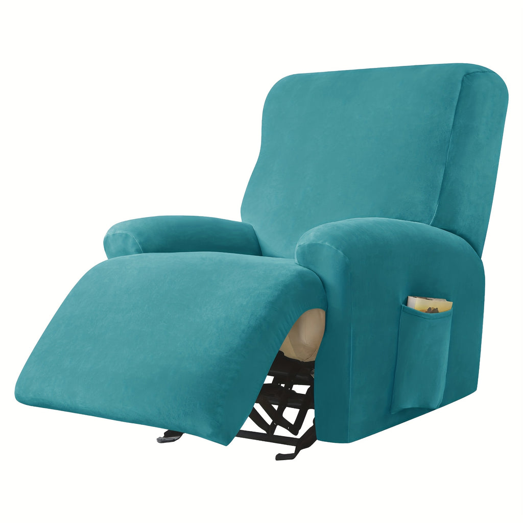 Housse de canapé extensible en velours, détail de la finition