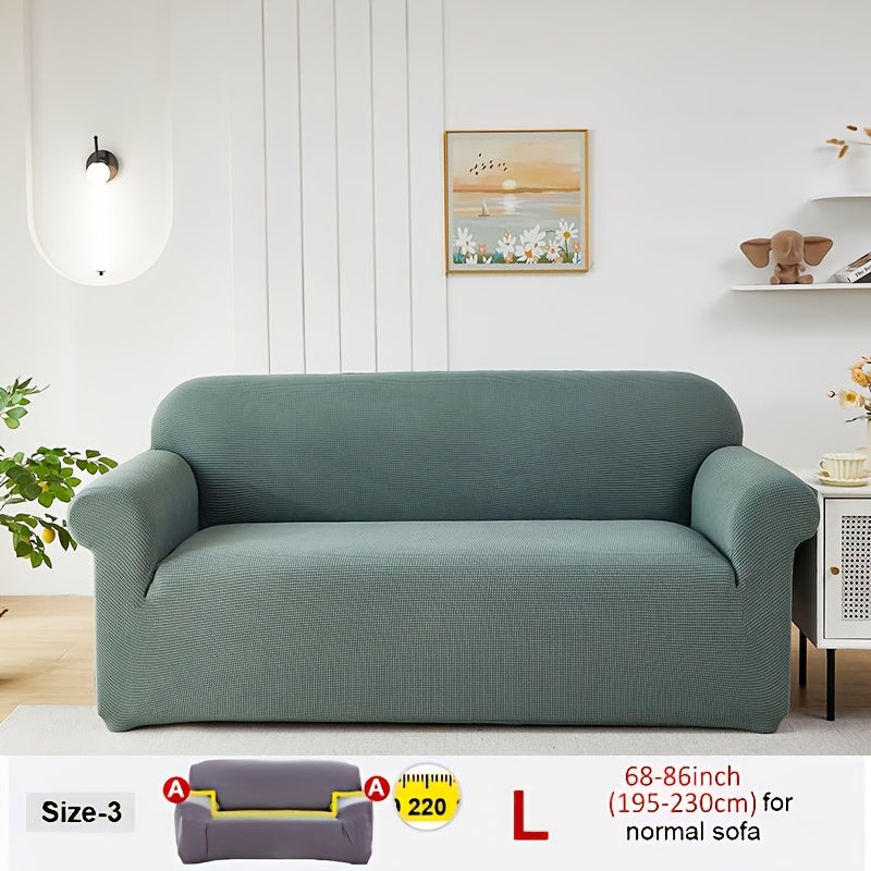 Housse de canapé extensible en velours côtelé jacquard, visuel produit