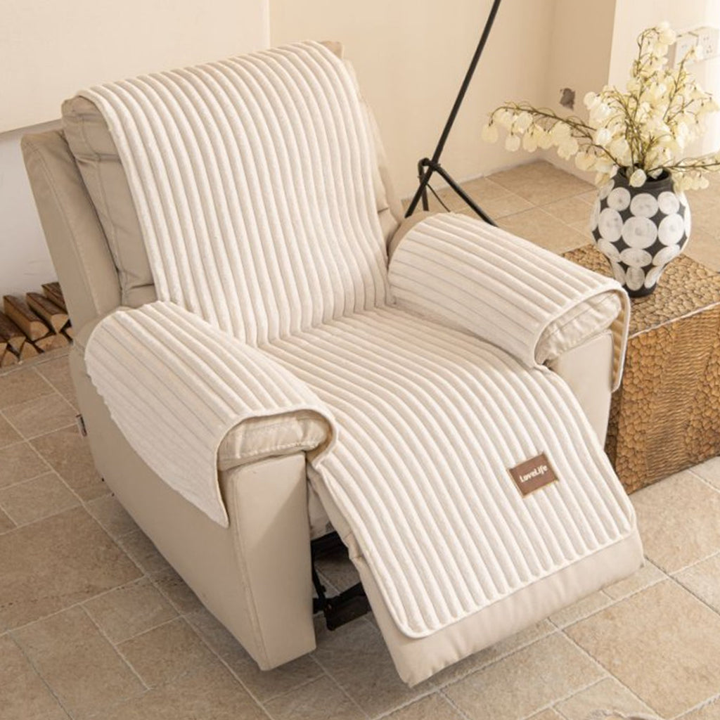 Housse de canapé à rayures pour fauteuil, visuel produit