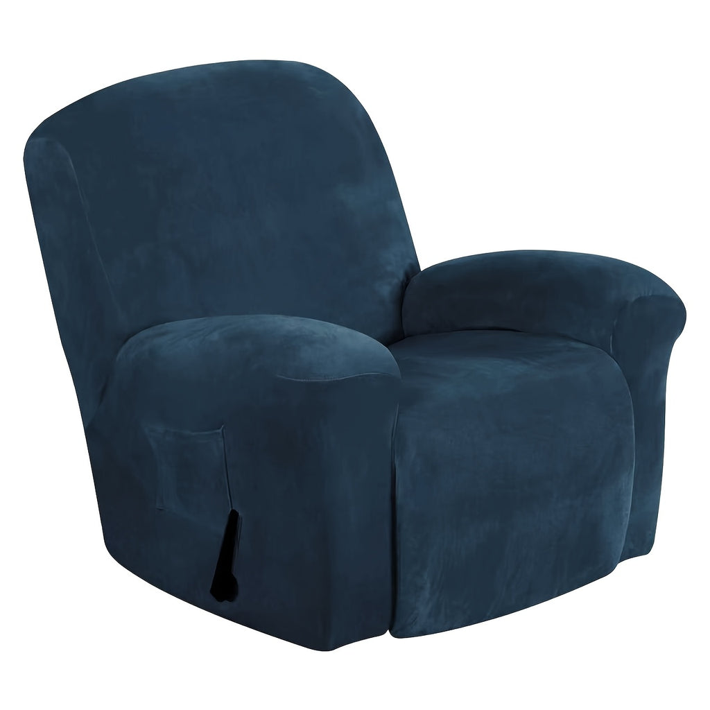 Housse de fauteuil épaisse extensible en velours, autre coloris