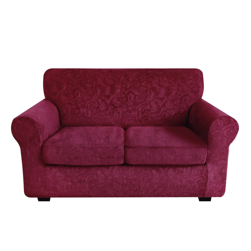 Housse de canapé extensible en polaire jacquard antidérapante à housses, housse posée