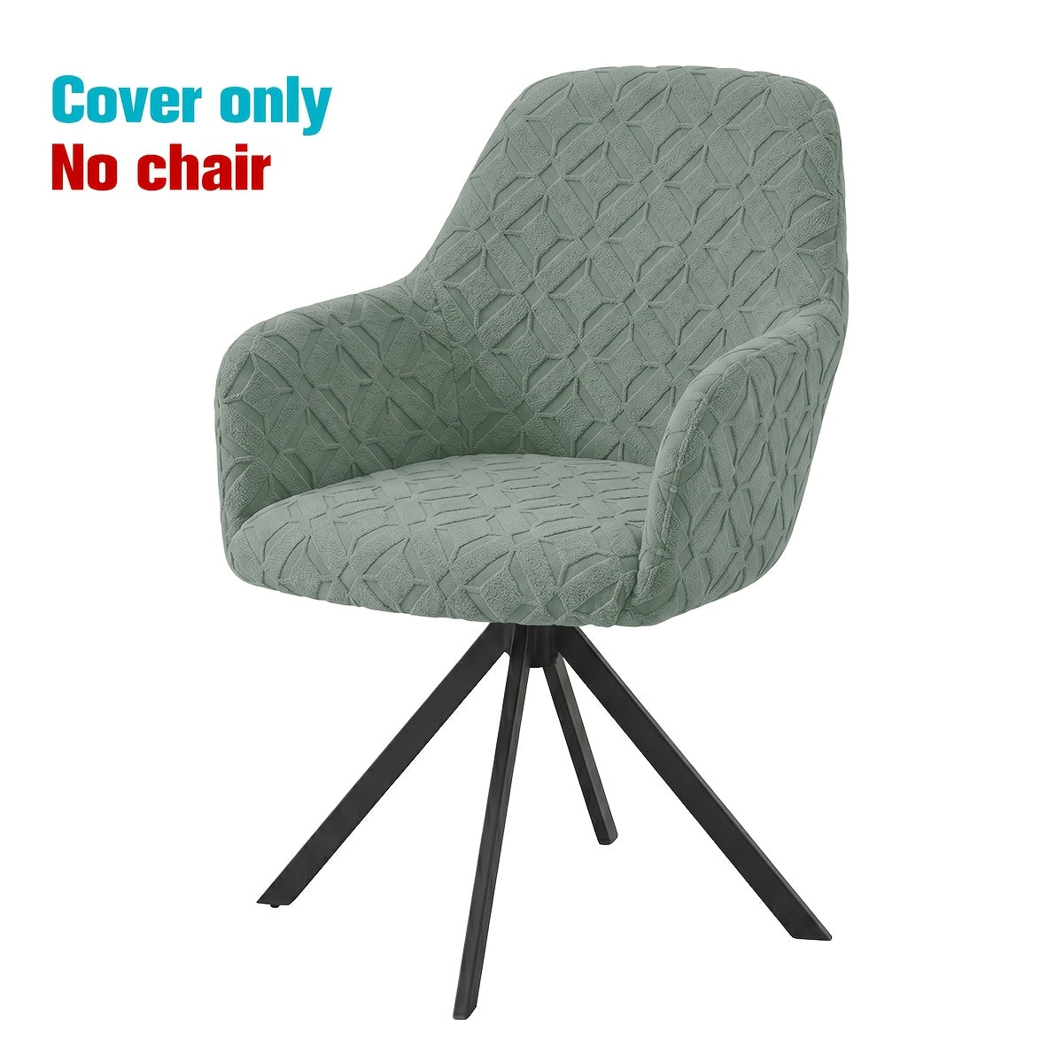 Housse de fauteuil extensible en polaire jacquard, vue de dos