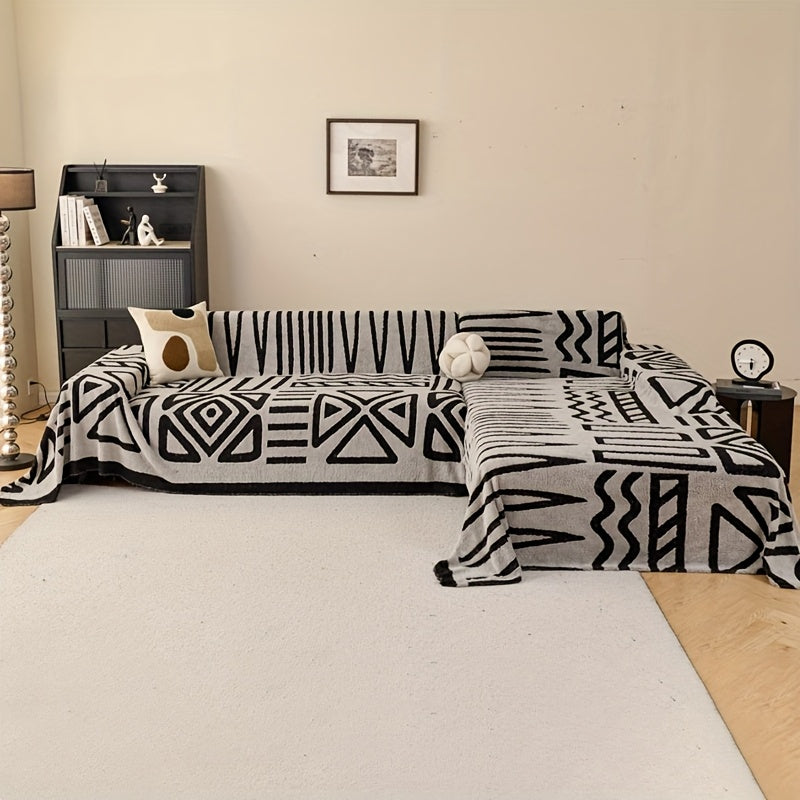Housse de canapé en peluche antidérapante pour canapé d'angle, autre coloris