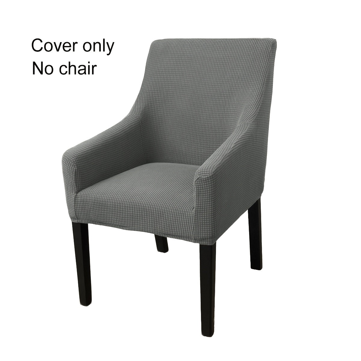 Housse de fauteuil épaisse extensible en velours côtelé jacquard, vue de dos